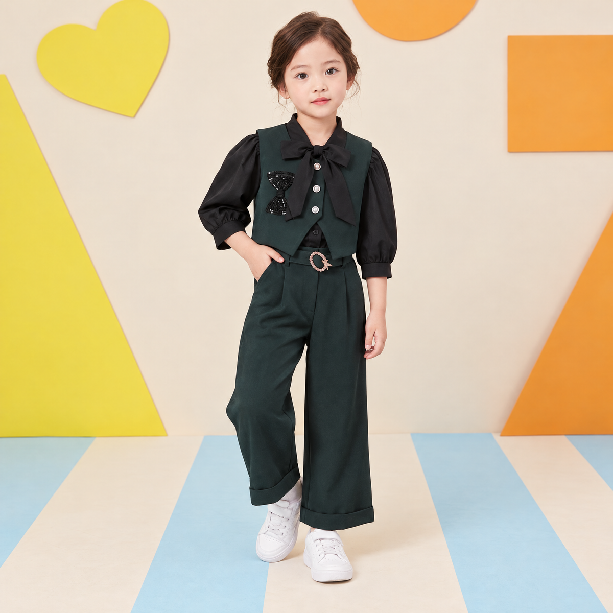 BABY COOL-Child's Hunter Green Party Wear Outfit