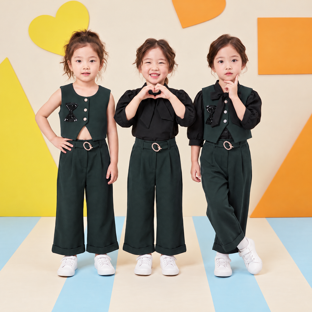 BABY COOL-Child's Hunter Green Party Wear Outfit