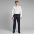 MALENO-Men's Navy Blue Slim Fit Formal Trousers