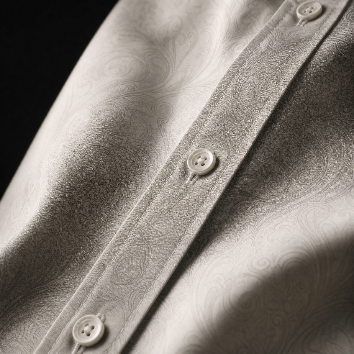 PRIME EXCHANGE-Men's Beige Tonal Paisley Casual Shirt